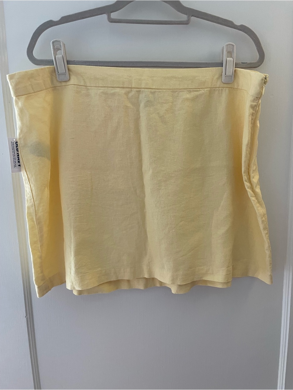 Old Navy Yellow Linen Mini Skirt